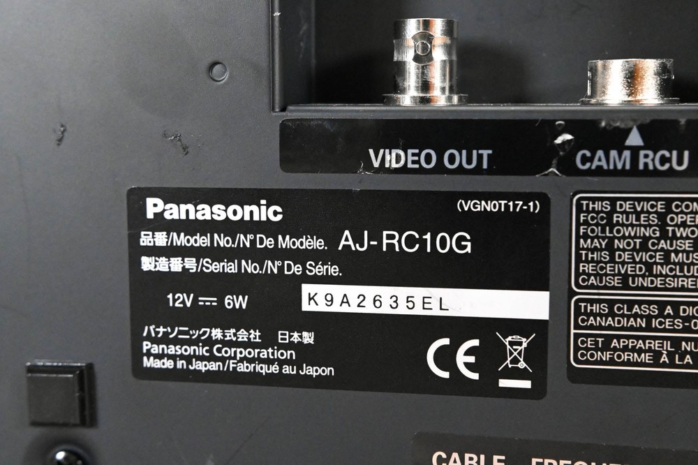 Panasonic AJ-RC10G Remote Control Unit CG00157