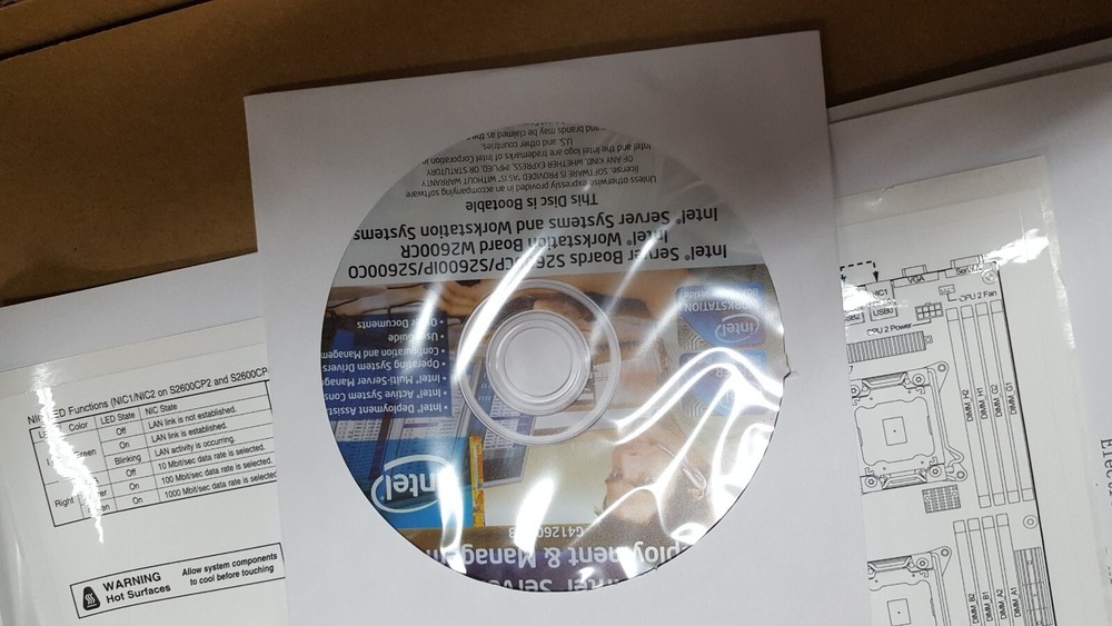 Intel S2600CP2 Server Board DBS2600CP2 with cables, FW CD docs overnight shippin