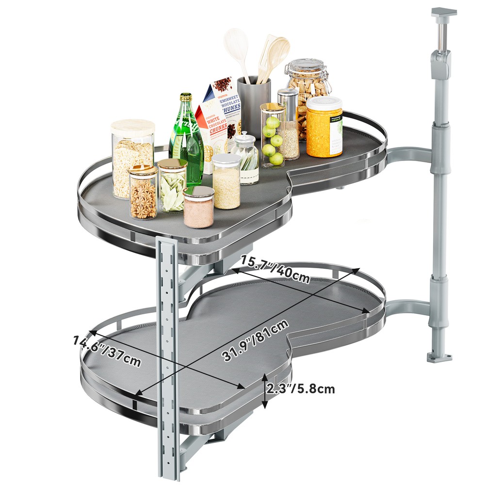 Swing Left Blind Corner Kitchen Cabinet Pull Out Organizer for 36"