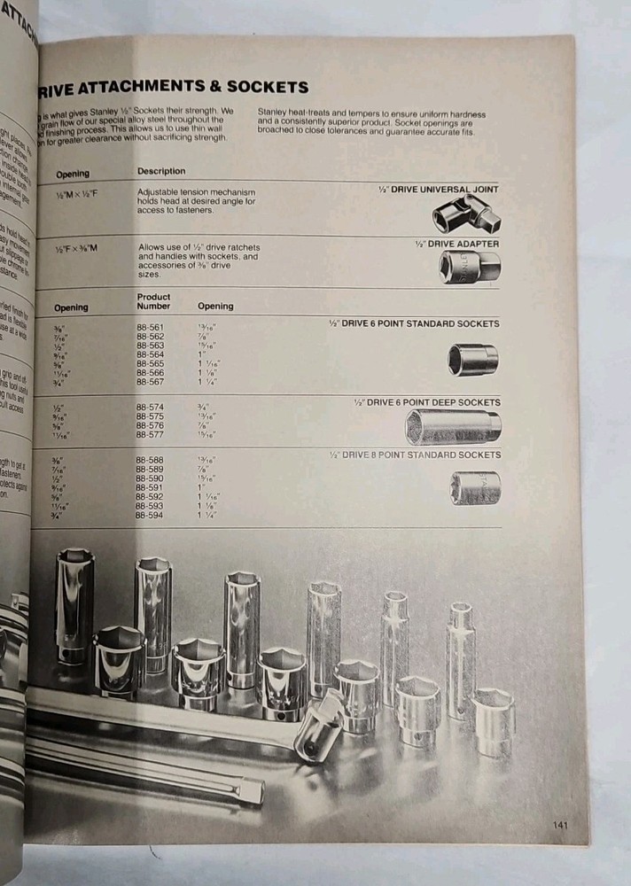 1982 Stanley Tools Catalog 11" x 8-1/2"