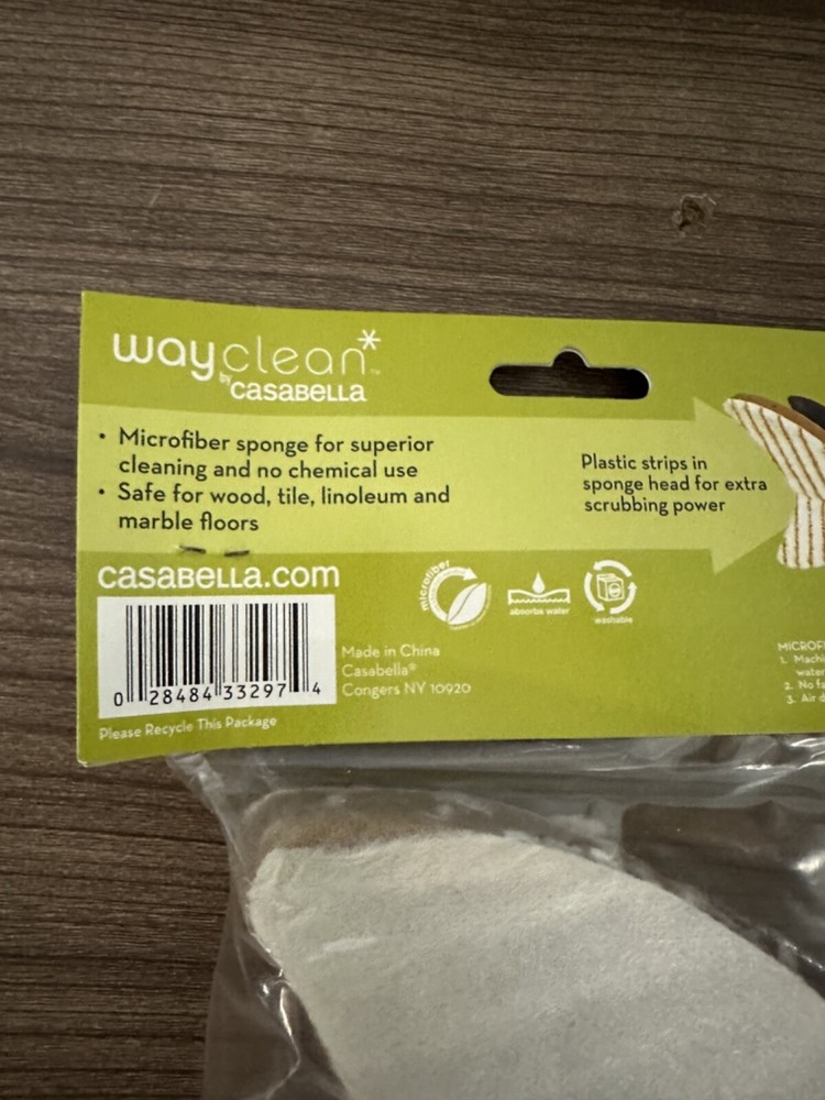 wayclean by Casabella Microfiber Moon Squeeze Mop Refill 80597