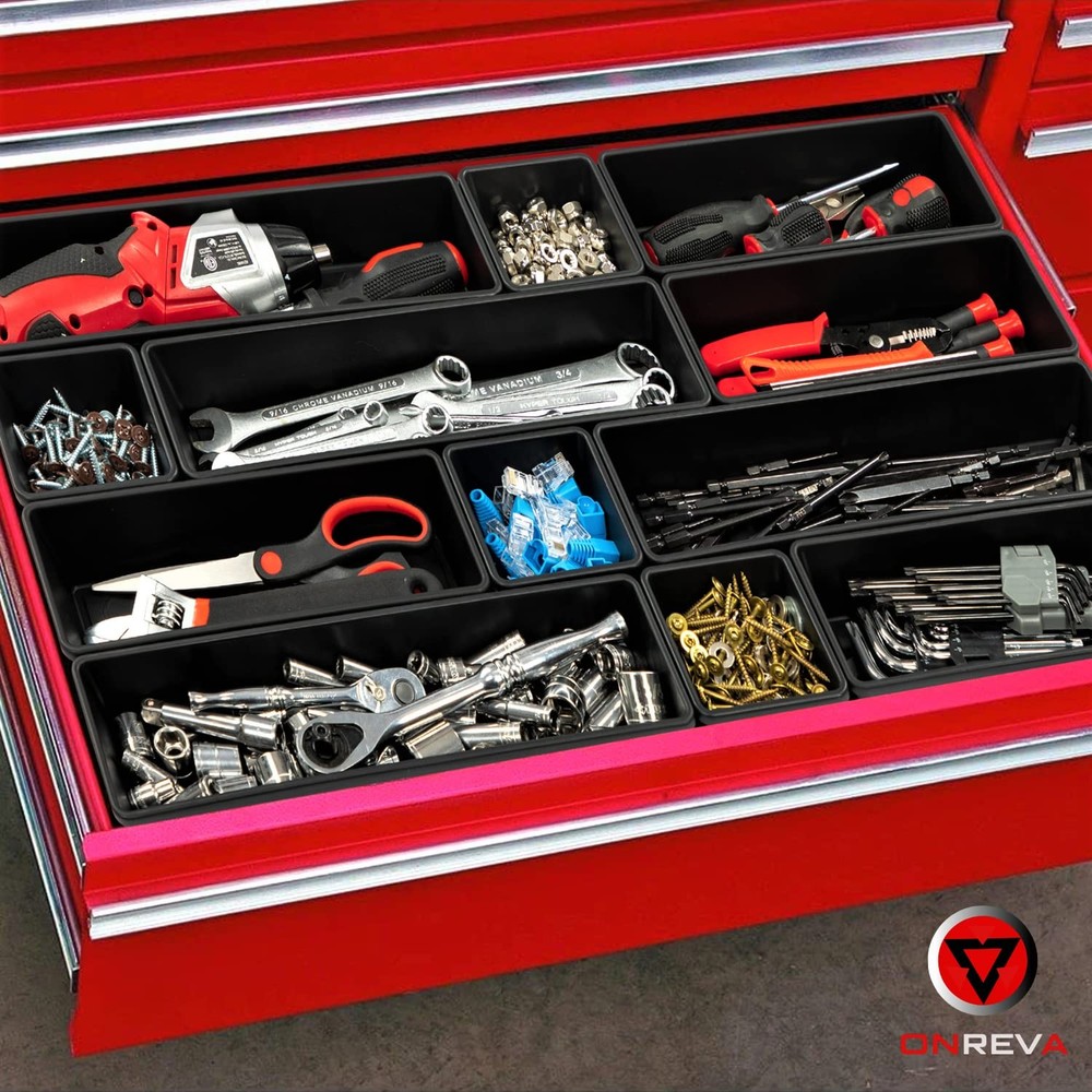 Tool Box Organizer Tray Divider Set, Extra Large Toolbox Trays, Tool Box Orga...