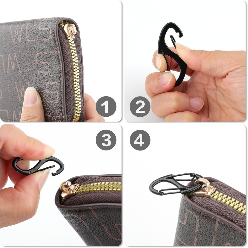 Zipper Clips Anti Theft, 20 Pcs Zipper Pull Locks for Backpacks, Double-Sided...