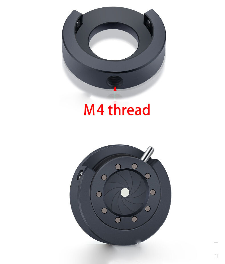 1-12mmMechanical Iris Adjustable Aperture Microscope Camera Module M4 Thread
