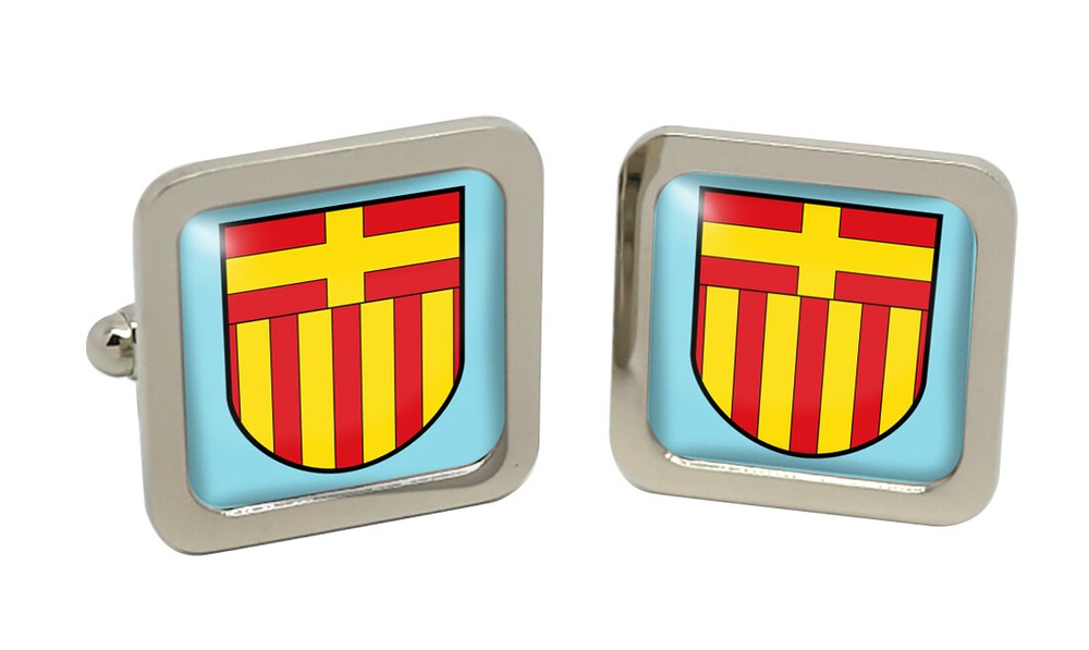 Paderborn (Germany) Square Cufflink in Chrome Box