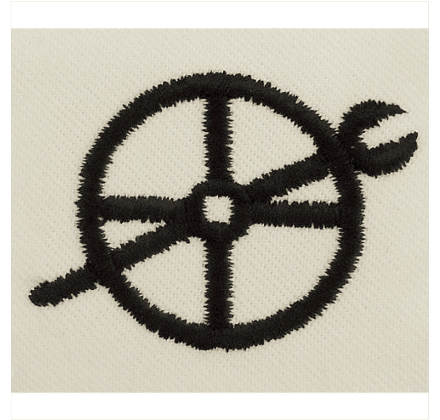 Vanguard NAVY EMBROIDERED BADGE: FIREMAN APPRENTICE - WHITE CNT