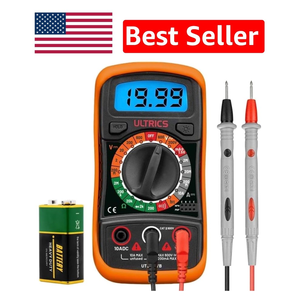 Durable Digital Multimeter with 1000V Support - Safe Testing for Home & Industry