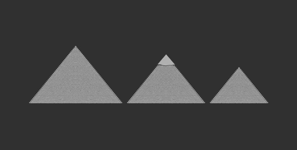 Egyptian pyramids 3d Printed -Black