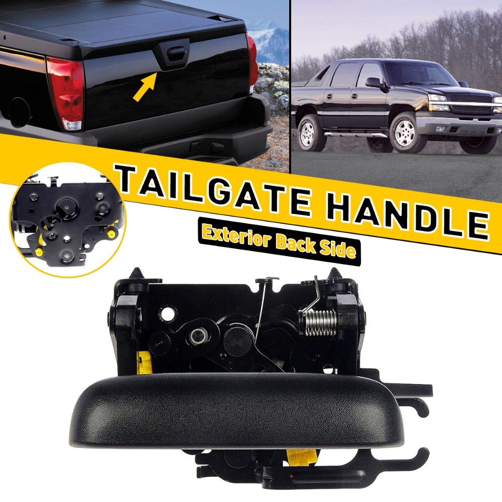 Tailgate Tail Gate Handle Rear Black for 02-06 Chevy Avalanche