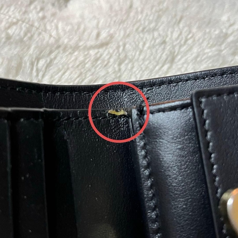 CELINE Celine Tri Fold Wallet Triomphe Black From Japan