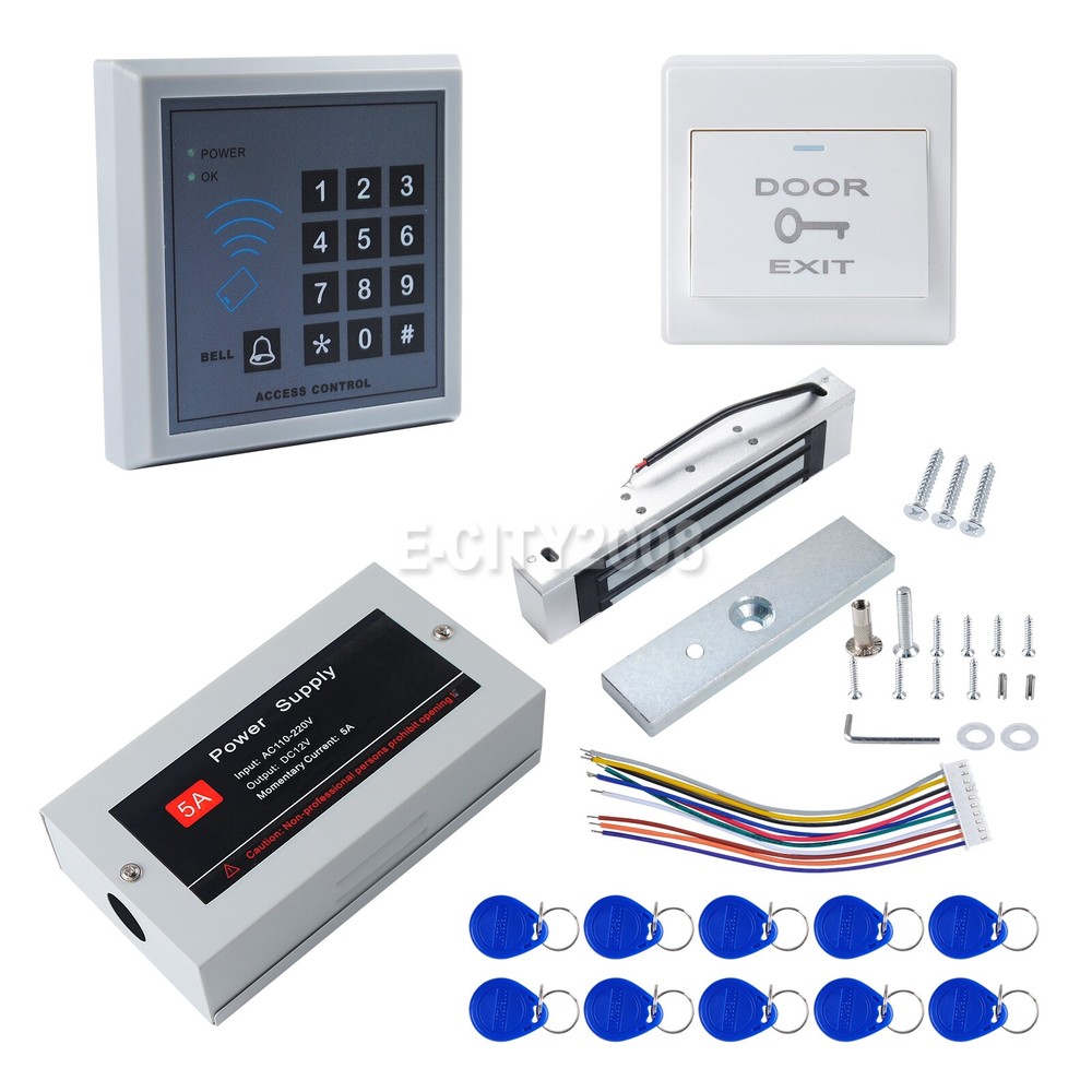 AGPtEK Proximity RFID Card Access Control System Electric Magnetic Door Lock Kit
