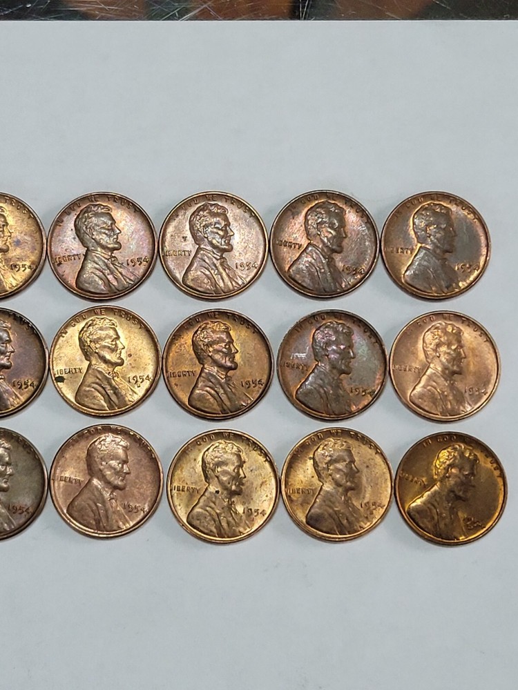 1954 -D,P Lincoln Wheat Cent Penny AU/MS
