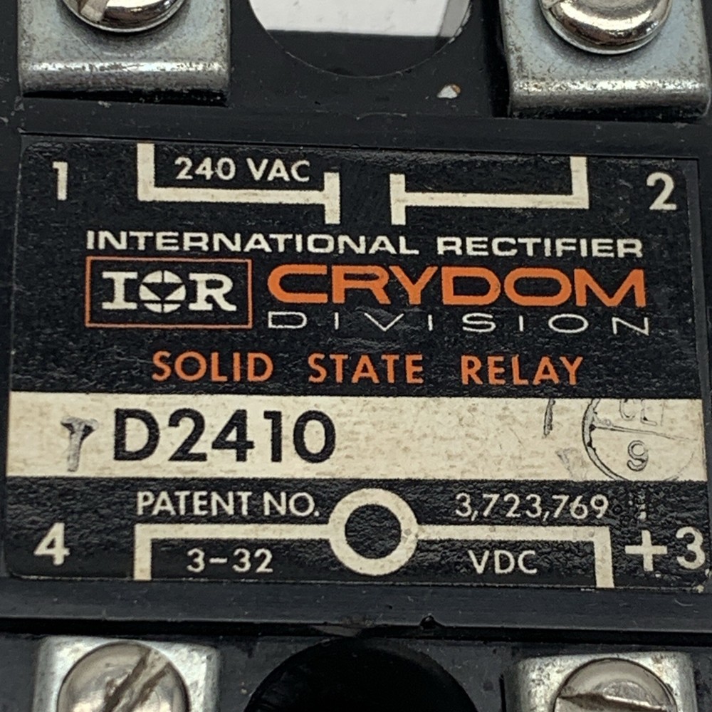 Crydom D2410 Solid State Relay 240VAC Contacts, 3-32VDC Coil
