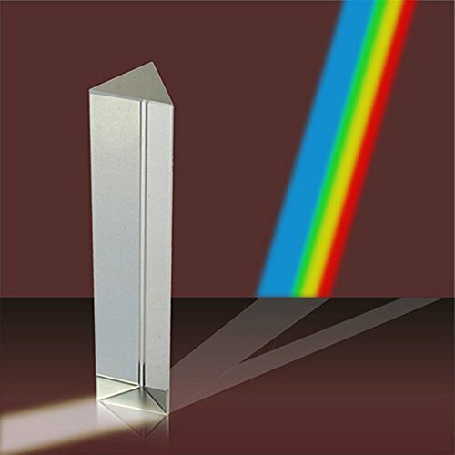Optical Glass Triangular Prism for Teaching Light Spectrum or Photography