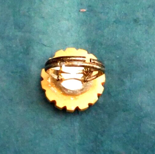 Vintage Bakelite cracker button upcycled art ring