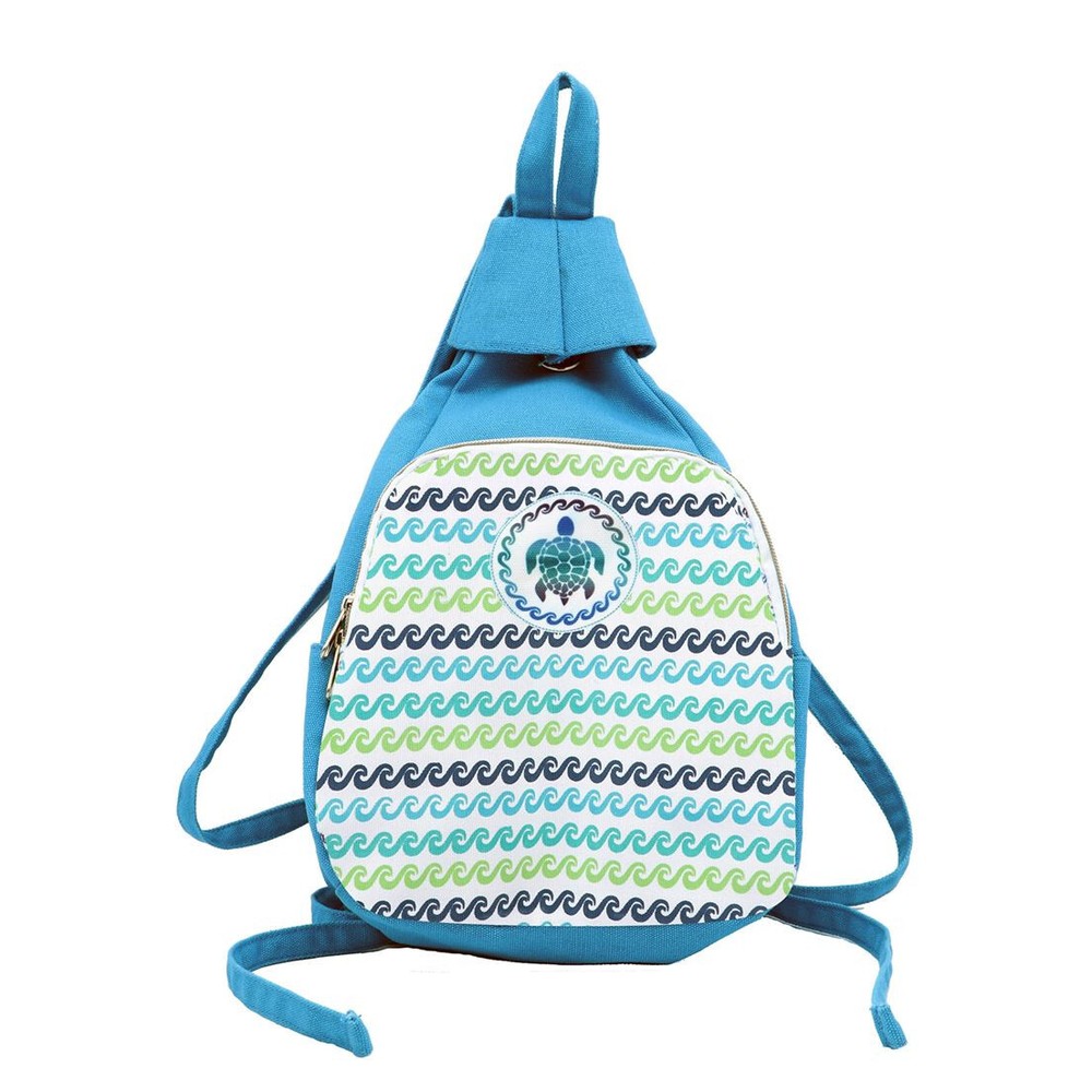 Sea Turtle Blue Canvas Backpack