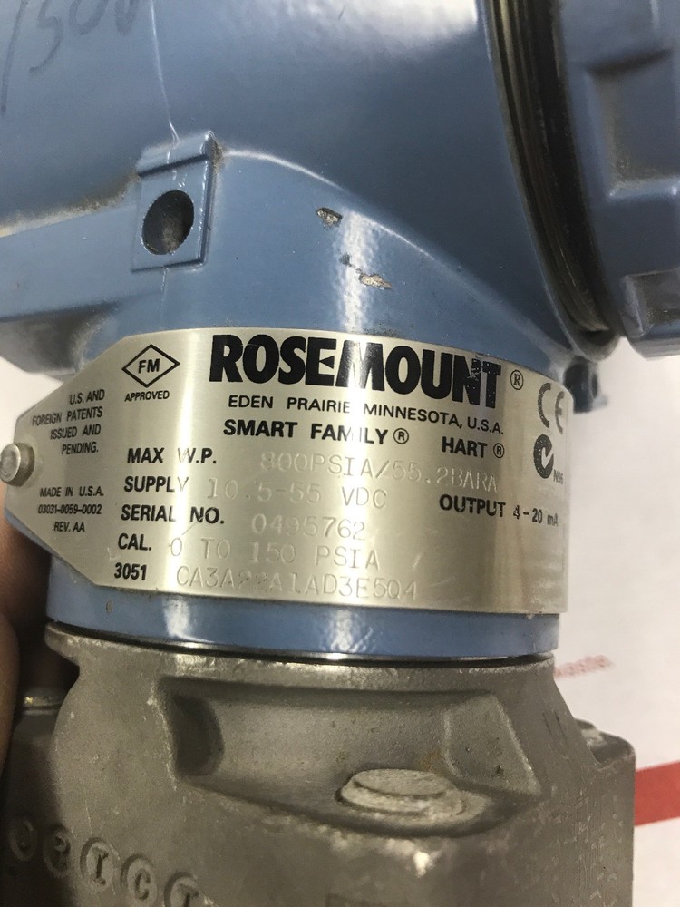Rosemount CA3A22A1AD3E504 150 Psi Pressure switch