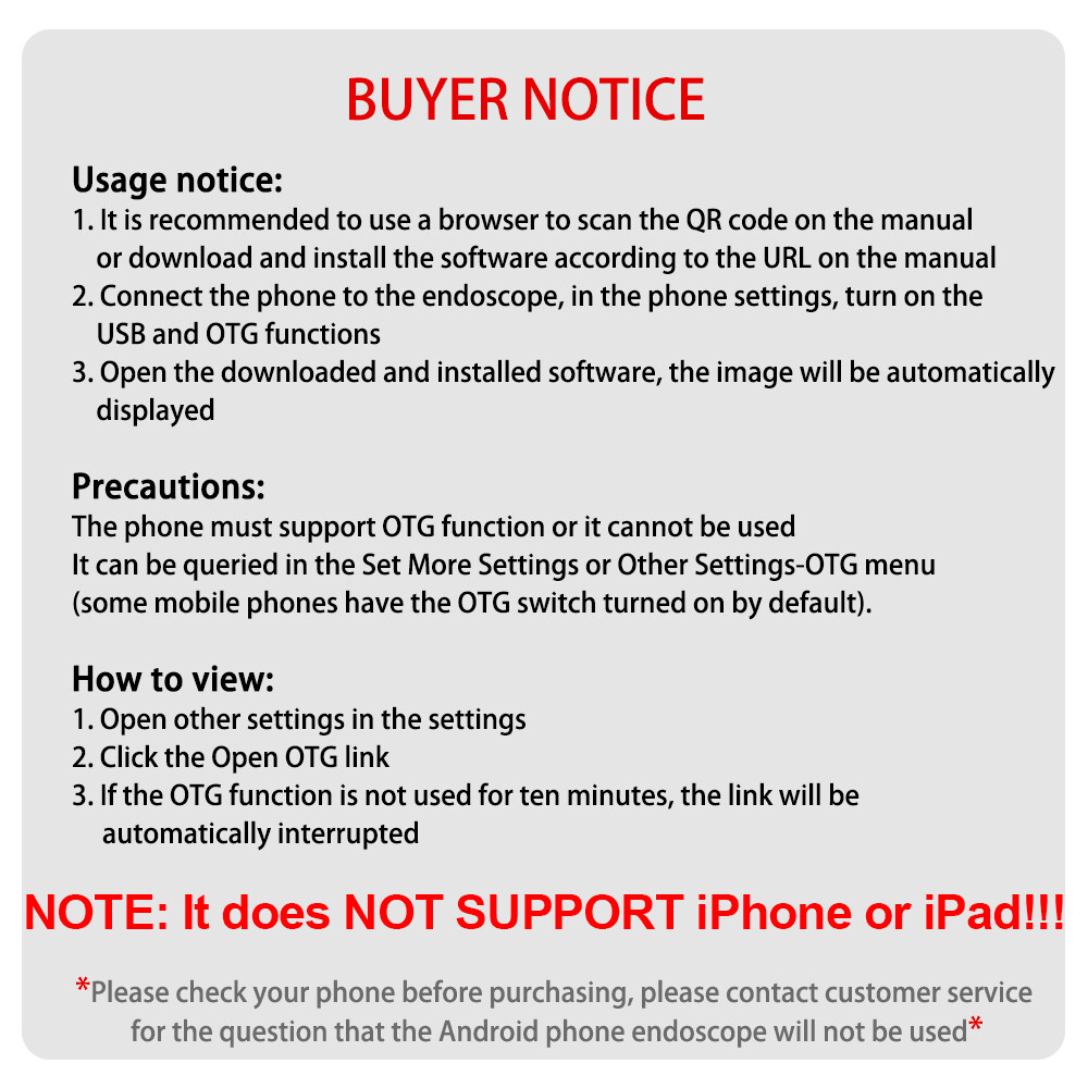 USB Type-C Endoscope Borescope Snake Inspection Camera 3 in 1 for PC Android