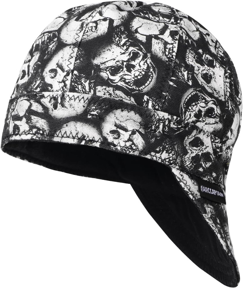 Reversible Welding Cap, 8 Panel Protective Cap, 10 oz Fireproof Cotton Comforts