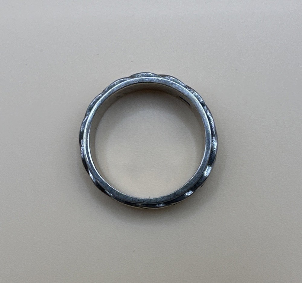 Vintage 925 Sterling Silver Meditation Spinner Ring /Size 8.75