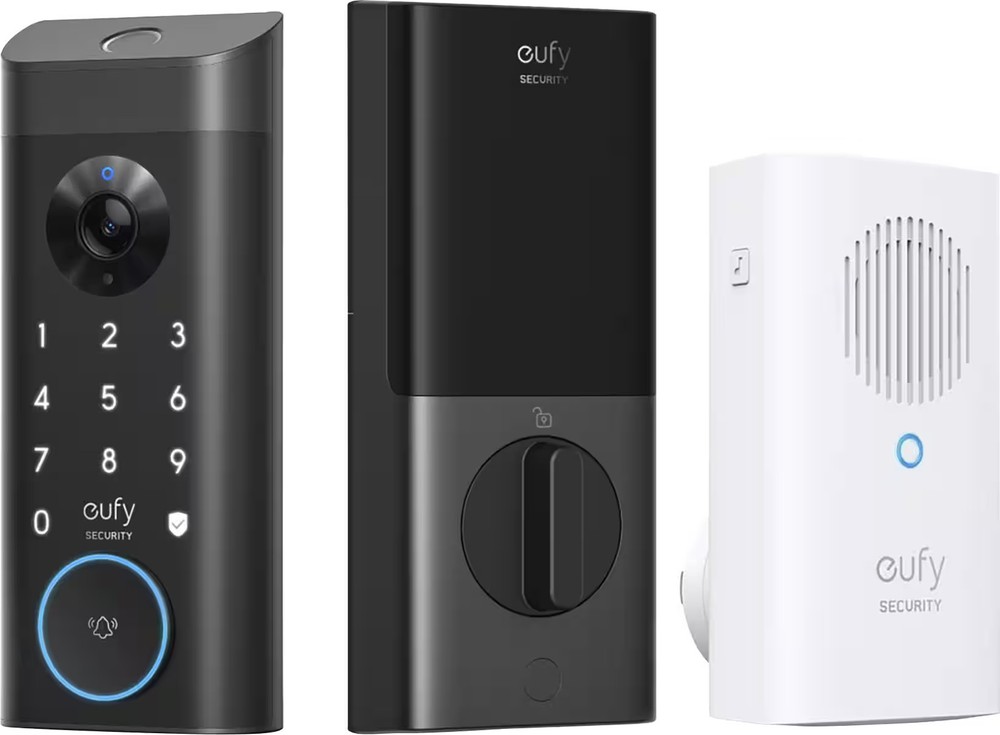 Smart Lock E330 with Chime WiFi Replacement Deadbolt with eufy App|Keypad|Bio...