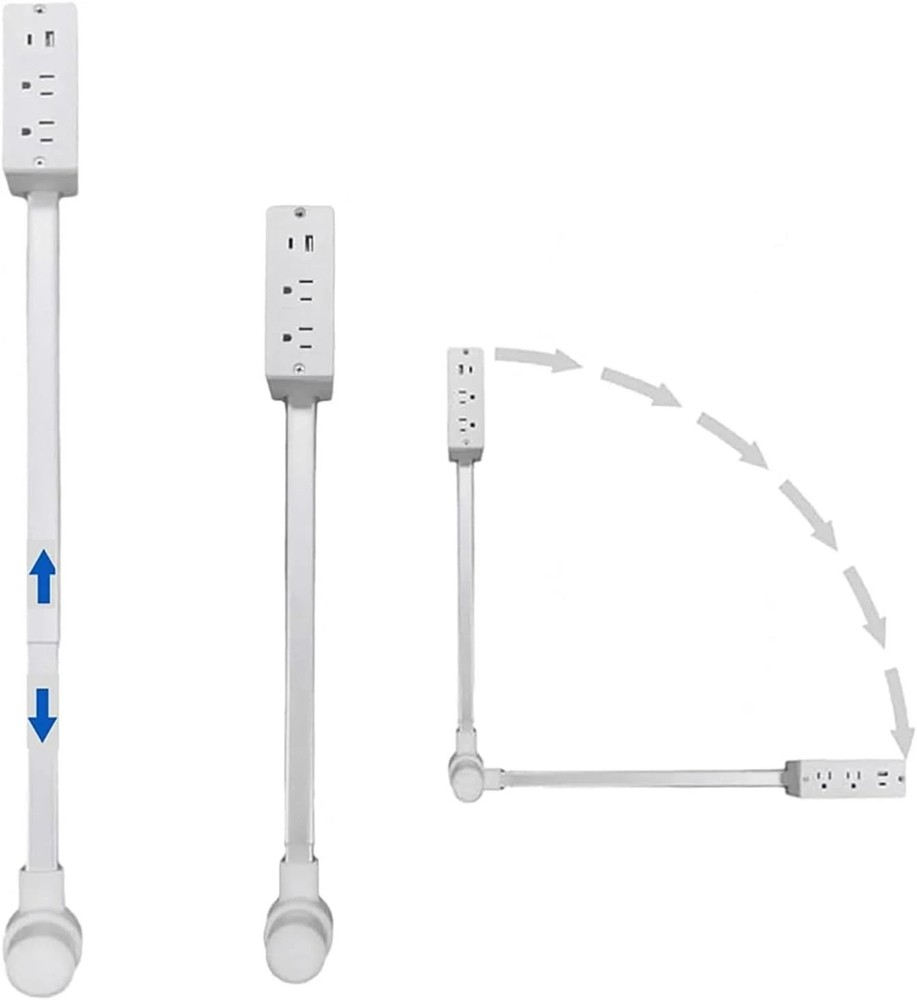 Electrical Outlet Expander Power Socket Rotating Extender Sofas Nightstands Desk