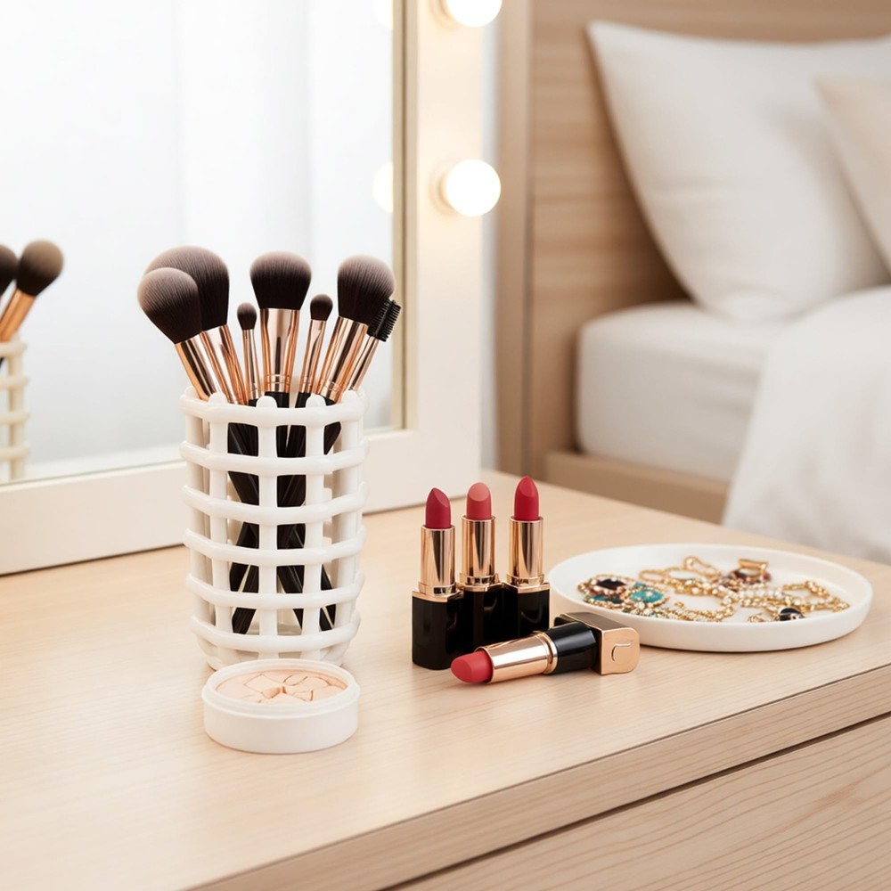 Ceramic Toothbrush Holder, Boho Woven Grid Bathroom Cup, Breathable Openwork ...