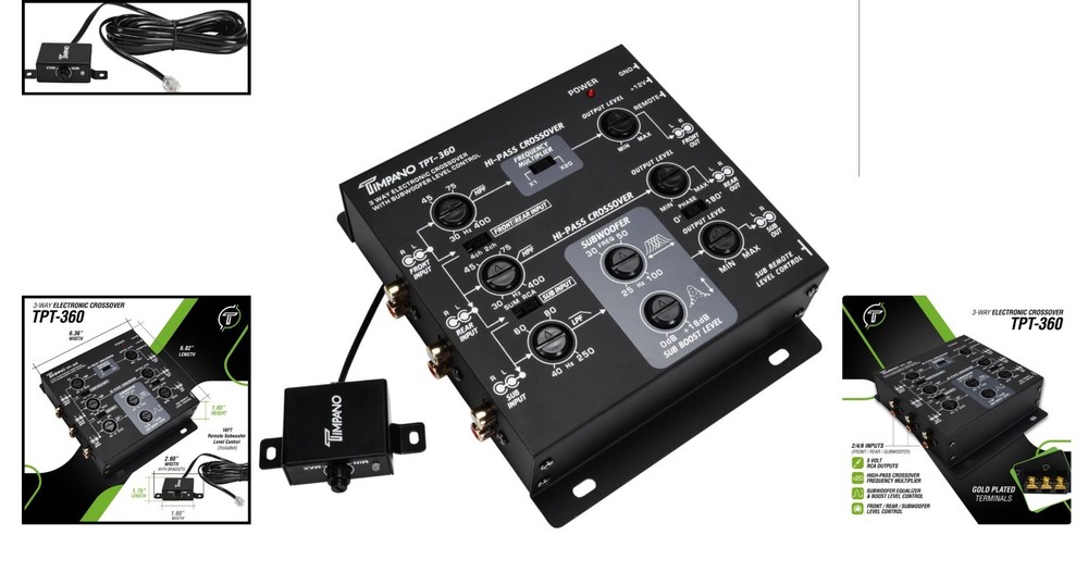3-Way Electronic Crossover with Remote Control for Ultimate Audio Optimization