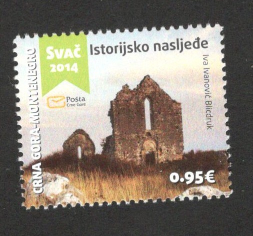 MONTENEGRO- MNH STAMP- SVAC - HISTORICAL HERITAGE - 2014.