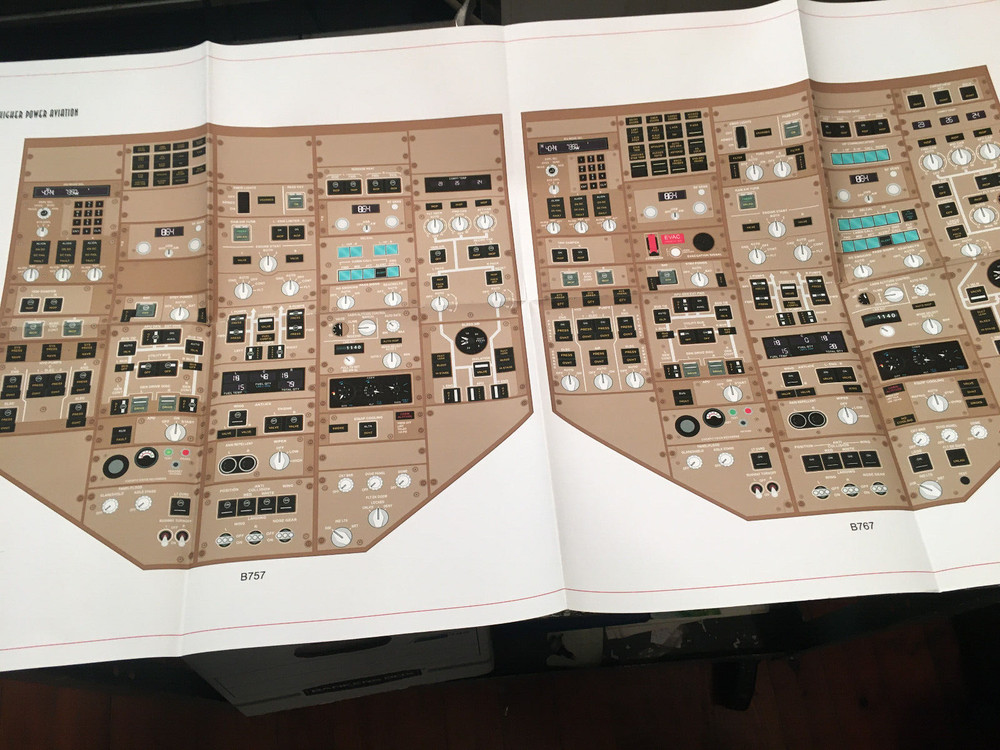 Boeing 757 & 767 Instrument Panel Posters. 3 posters