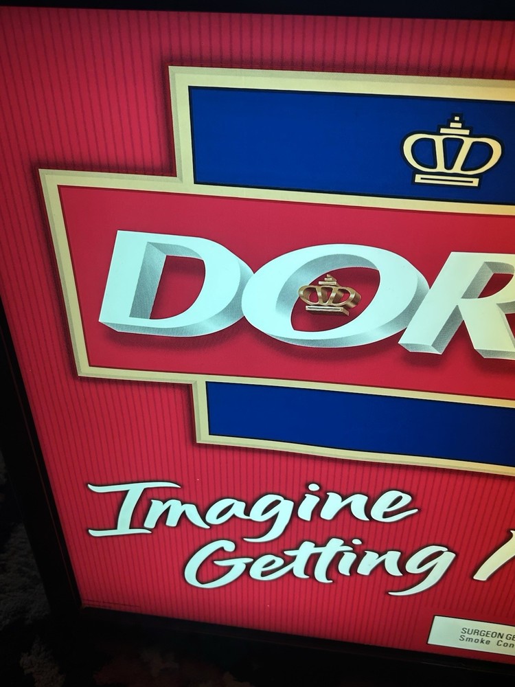 Vintage Doral Cigarettes Lighted Store Display Sign – Tested & Working