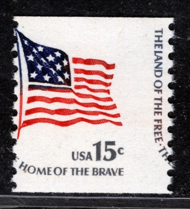 Perfectly Flawed MNH EFO Misperf Error SN 1618C - 15¢ US Flag