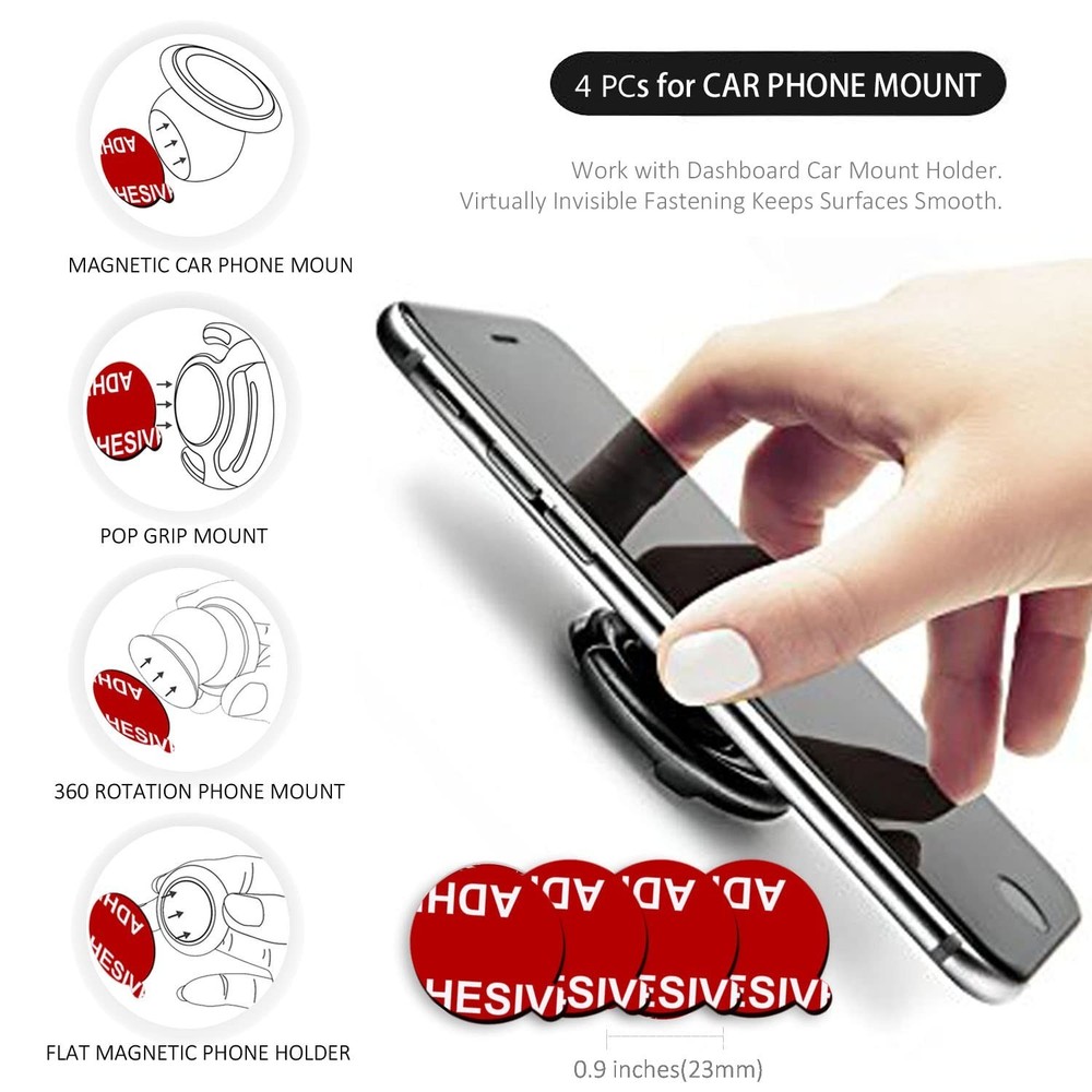 8 Pack Replacement Adhesive Pads for Pop Expanding Phone Stand and Socket