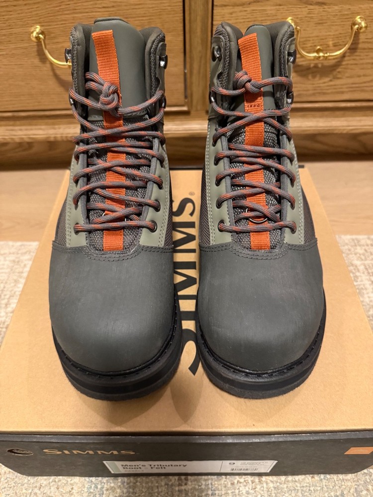 Simms Men's Tributary Wader Boot Felt Basalt 9 NEW