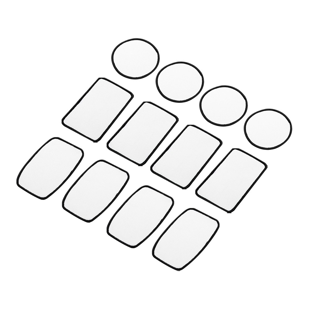 30pcs Sublimation Patch Blank 3 Shape White with Black Border