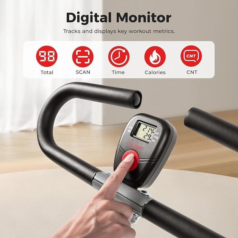 Row-N-Ride Squat Rowing Machine Exercise Equipment w/Adjustable Resistance US