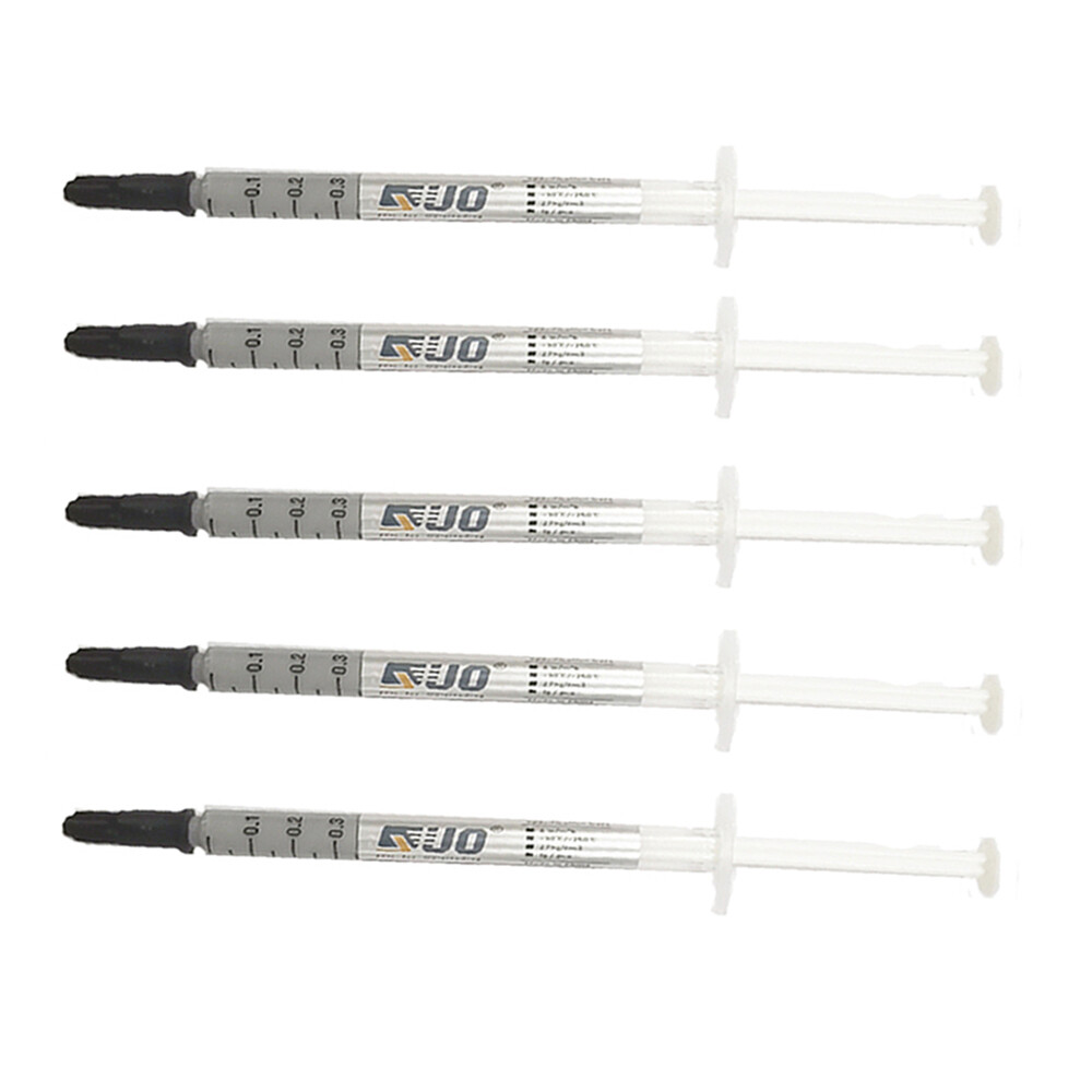 5 Pcs Silver Thermal Paste Grease CPU Heatsink 1g Cooling Compound Syringe