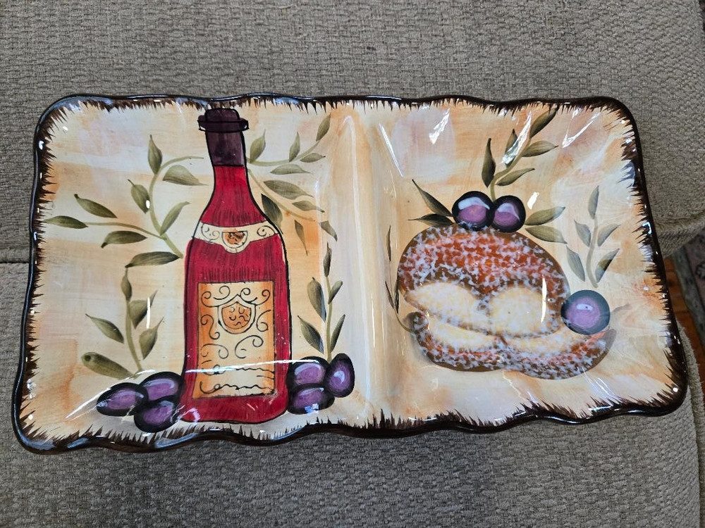 Divided Ceramic Plate Platter