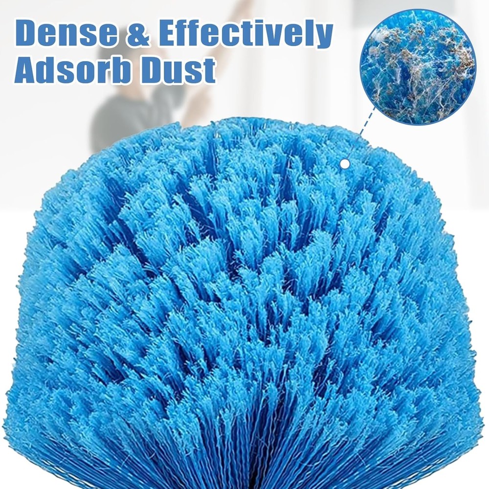 Cobweb Duster with Extension Pole, 6FT Adjustable Stainless Steel Handle & 360°