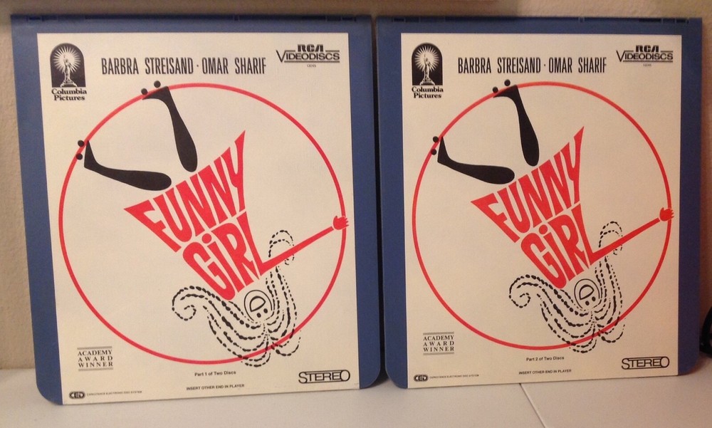 Funny Girl CED Capacitance Electronic Video Disk RCA 2 Disc Set 1983