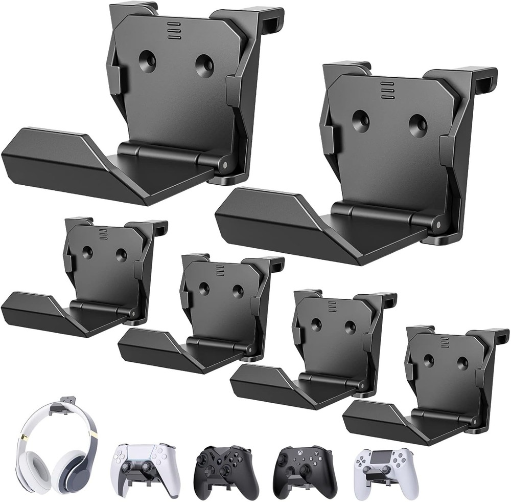 Controller Wall Mount Holder for PS5 Pro/Slim,for Switch Controller Holder 6 PCS