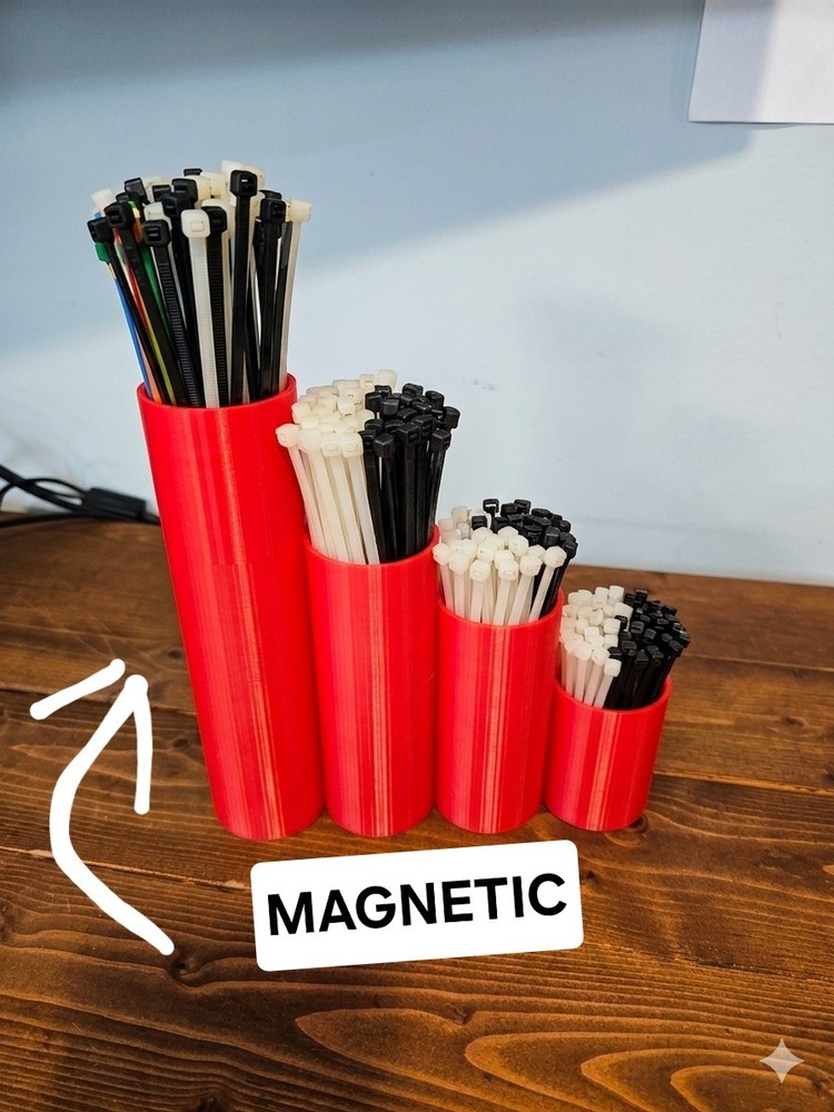 Magnetic Zip Tie  Organizer | 3D Printed Storage Solutions