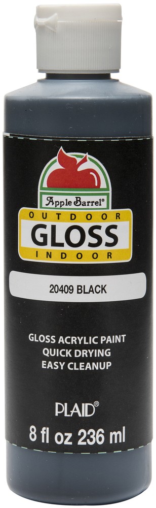 Apple Barrel Gloss Acrylic Paint 8oz-Black