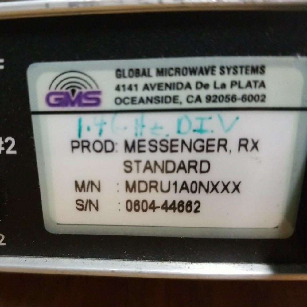 Global Microwave Systems - Messenger Digital Receiver
