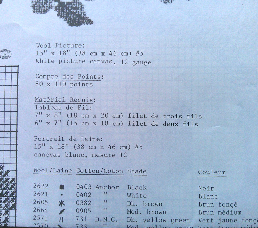 Two Canaries needlepoint pattern Jean McIntoch *D11