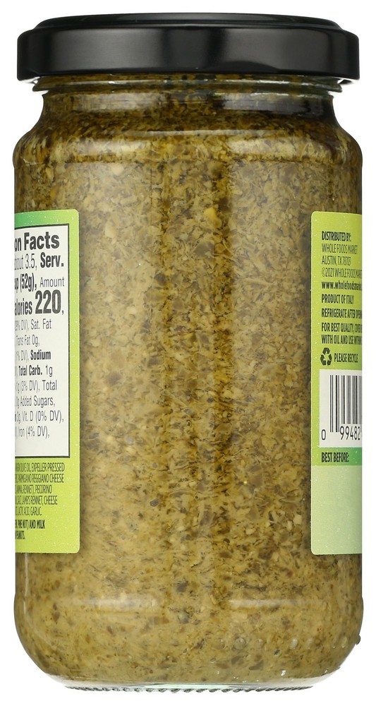 WFM, Basil Pesto, 6.5 Ounce - 3 Count