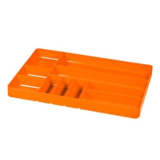 Tool Garage Organizer Tray 10-Compartments Orange