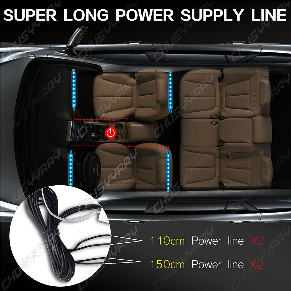 Car Accessories LED Strip Light Remote Control Interior Light Multicolor Light #