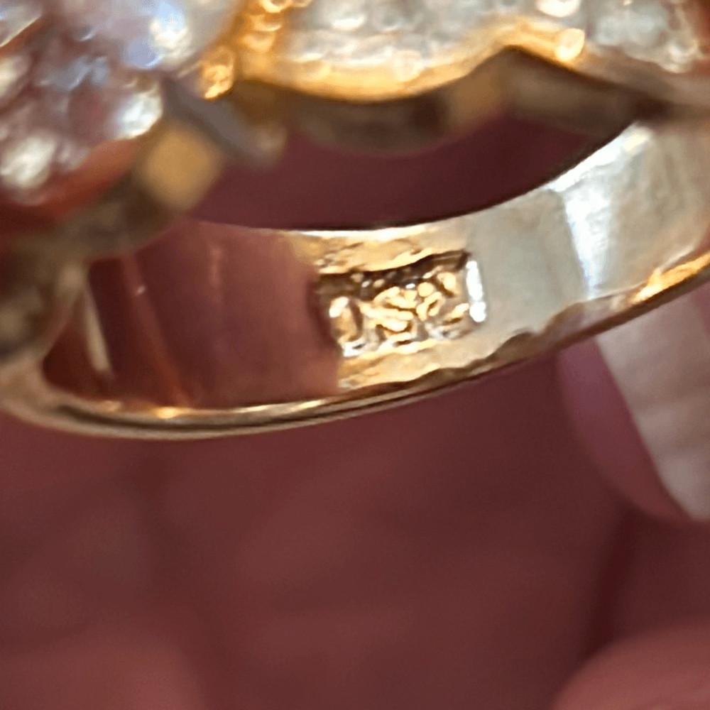 RSC multi diamond costume ring with gold size 9.5