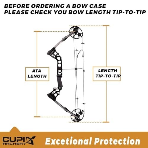Lightweight Compound Bow Case - Soft Bow Bag with Arrow Pocket & Backpack Straps